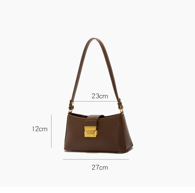 Felice - Ladies Baguette Bag, Faux Leather, col. Brown
