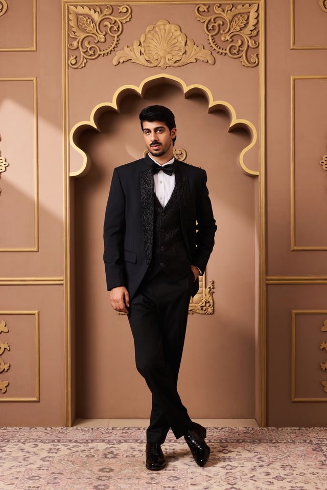 Black Tuxedo Vest Pant