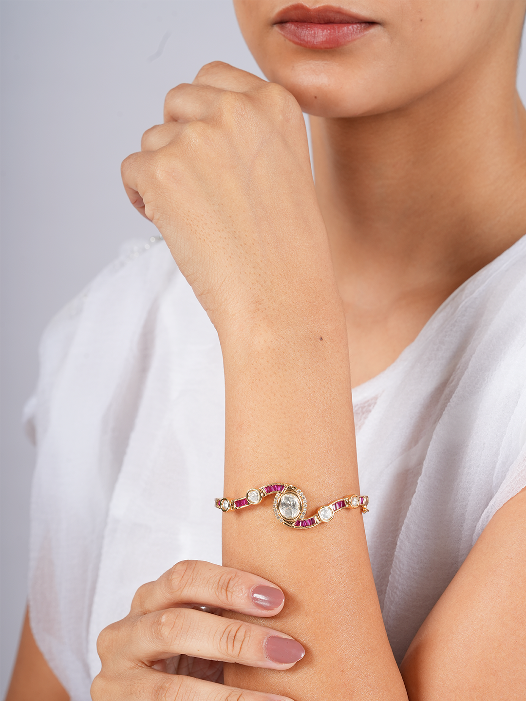 Ruby Curve Bracelet