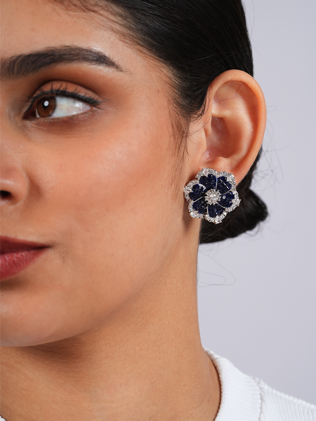Blue Bloom Studs