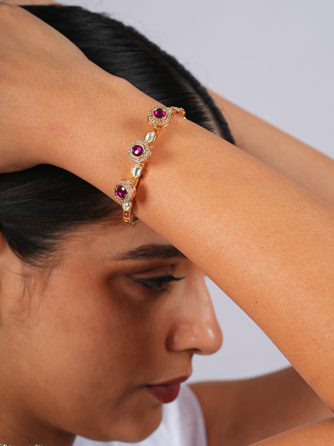 Crimson Orbit Bracelet
