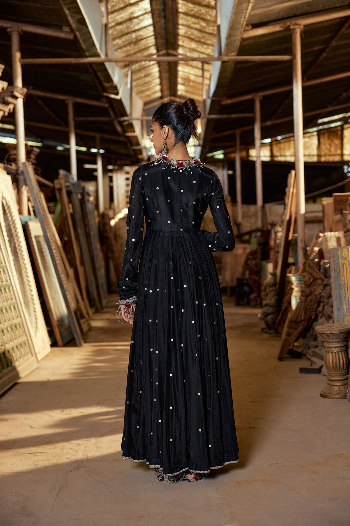 ANARKALI WITH KIRAN LACE AND CHURIDAR
