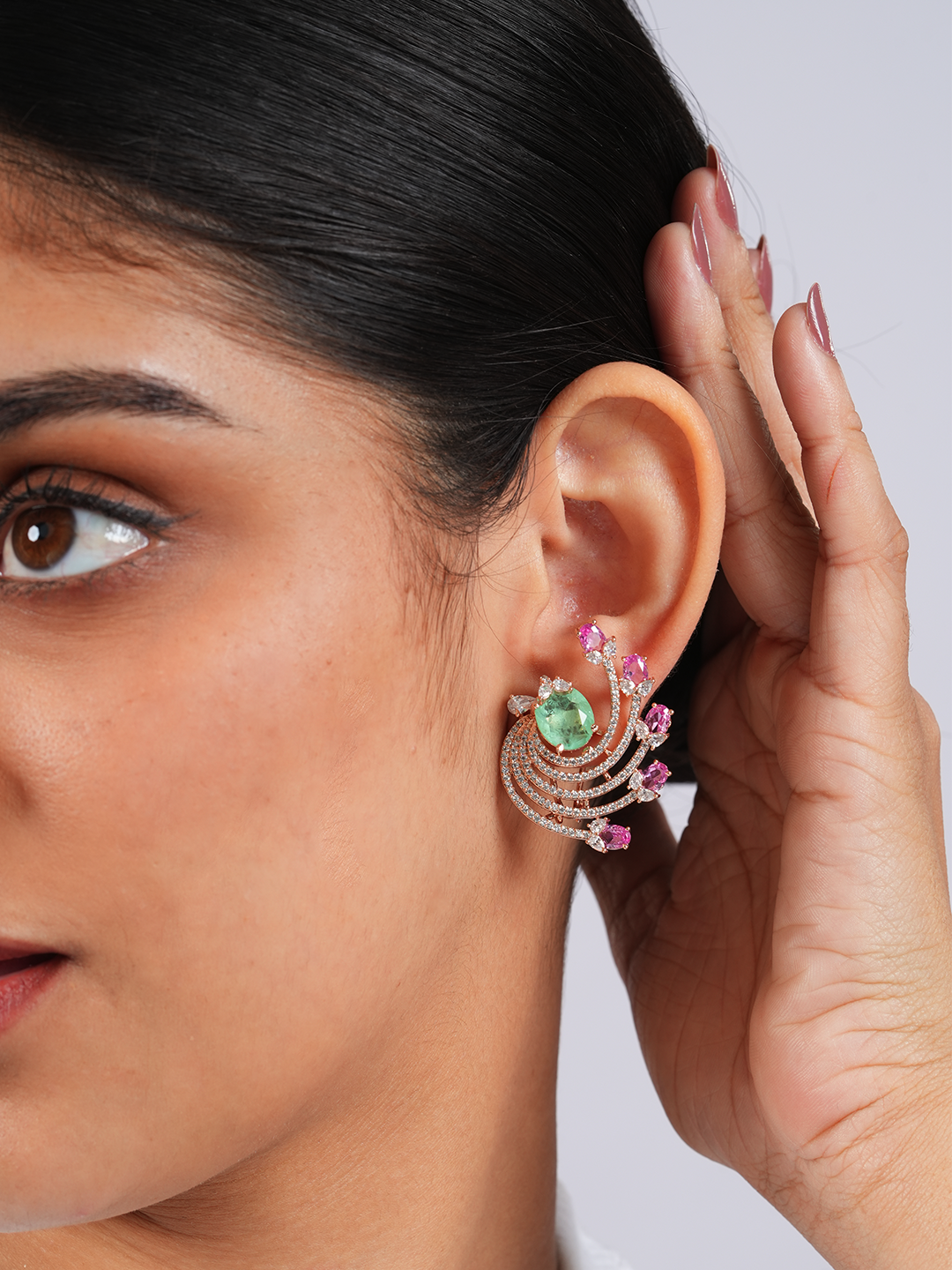 Mint Pink Paradise Studs