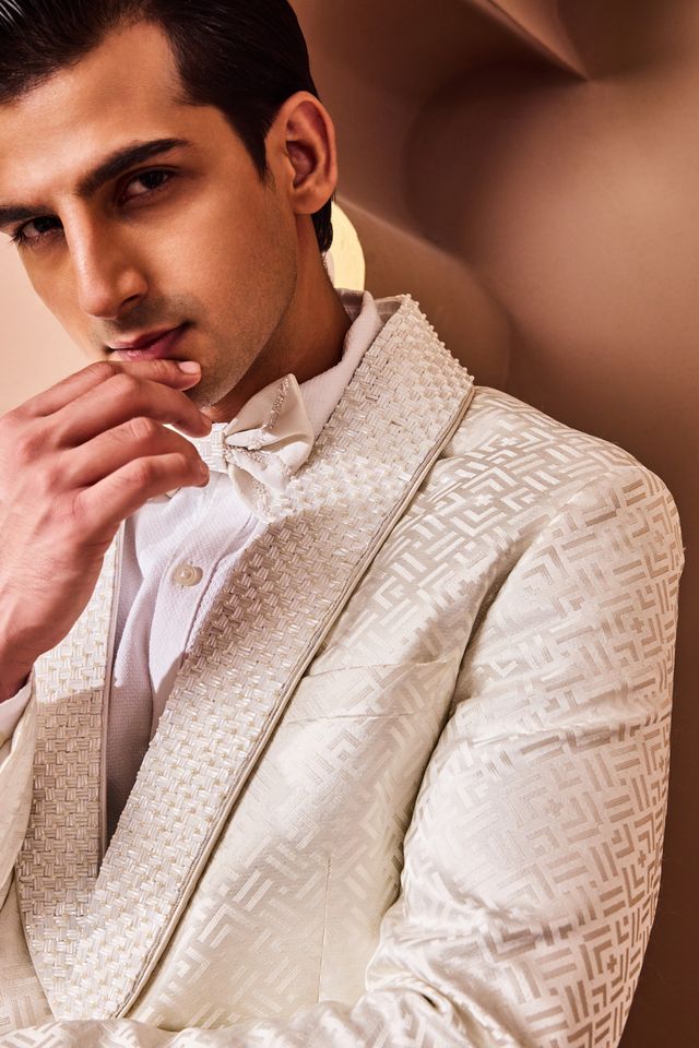 Ivory Tuxedo Jacket and Pant