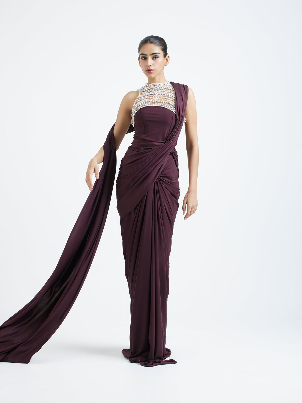 Shanaya base + Detachable pallu & overlay