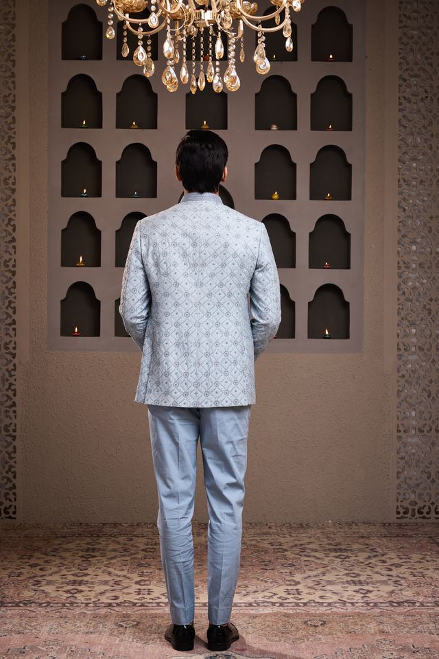 Skyblue Jodhpuri Coat Pant