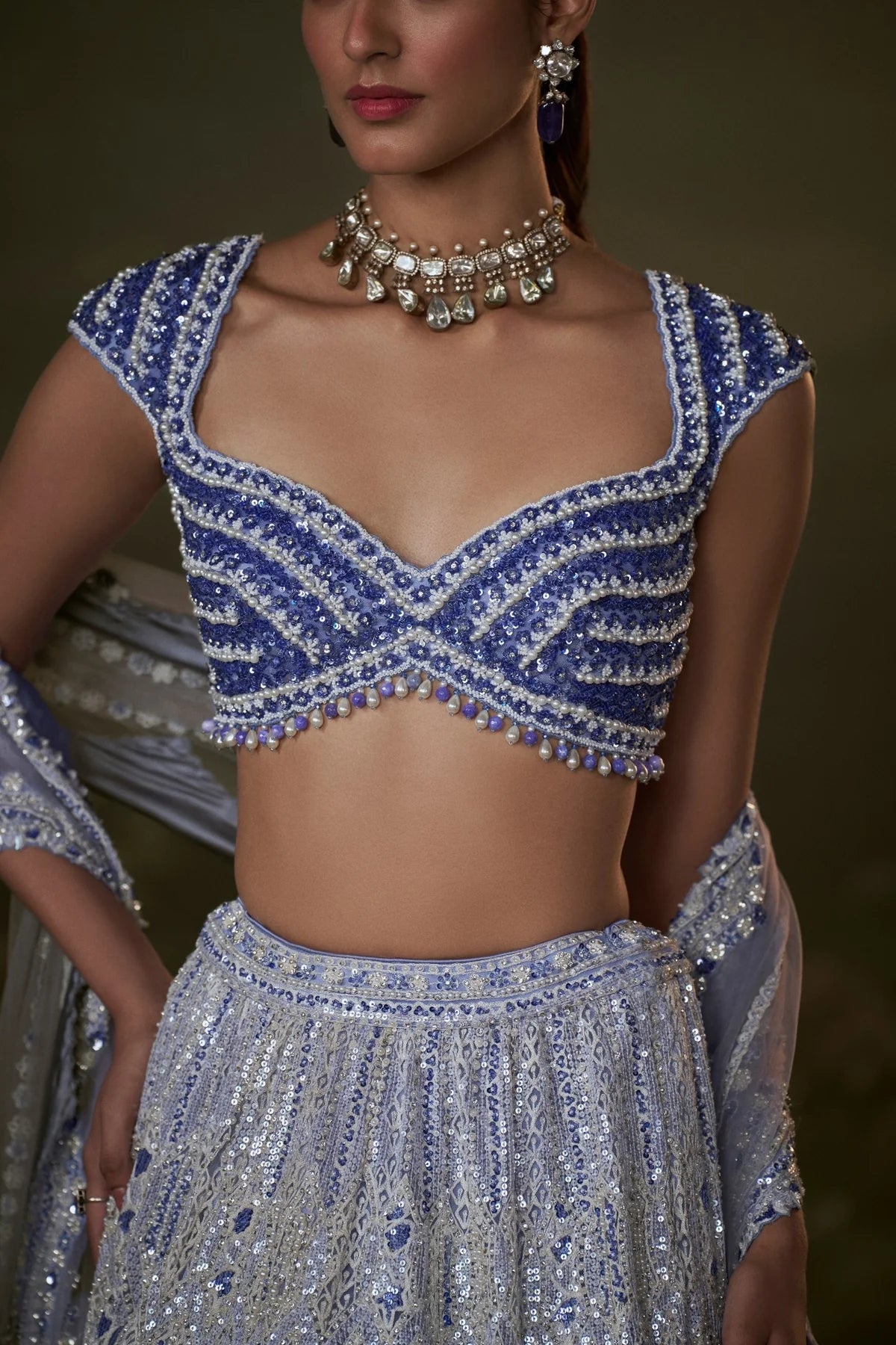 Ink Blue Lehenga Choli Se