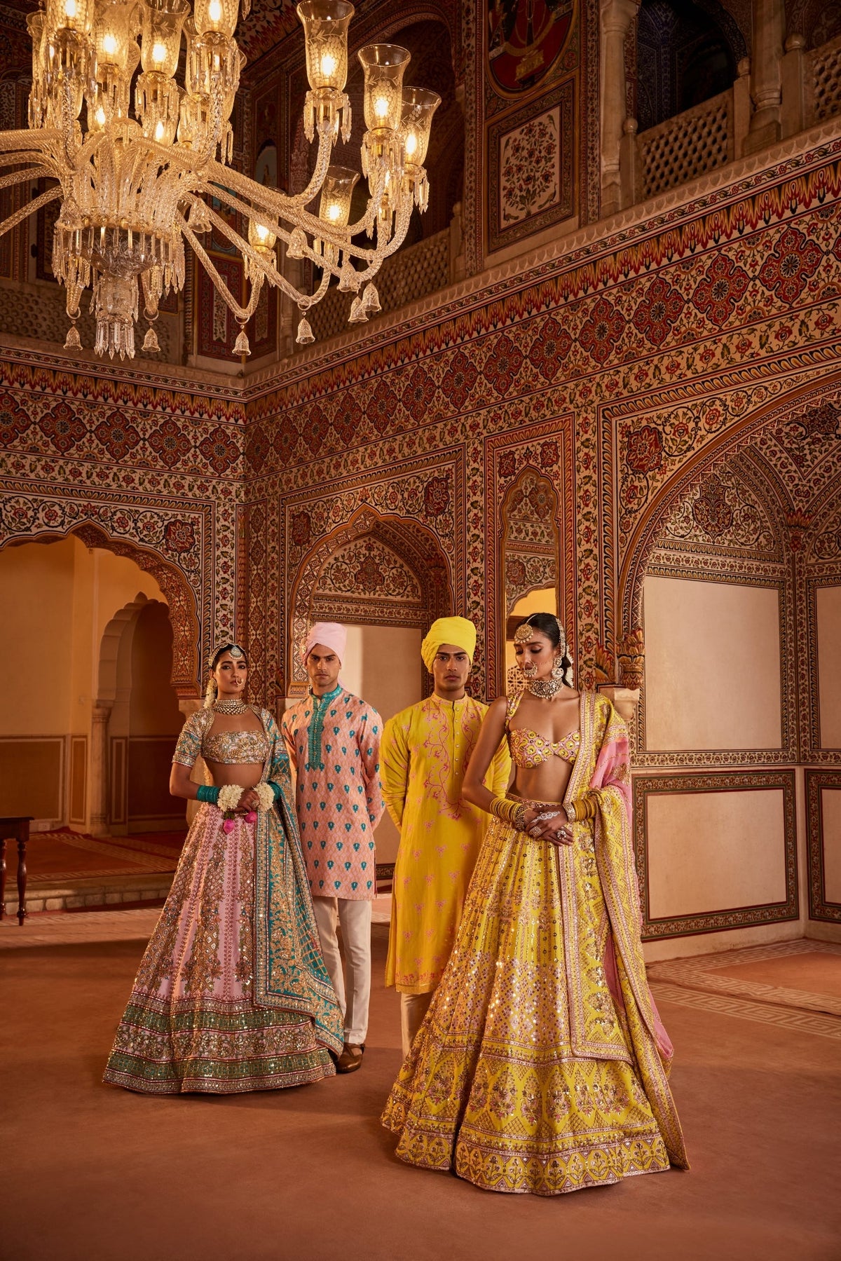 yellow Lehenga Set With Hot-Cut Blouse