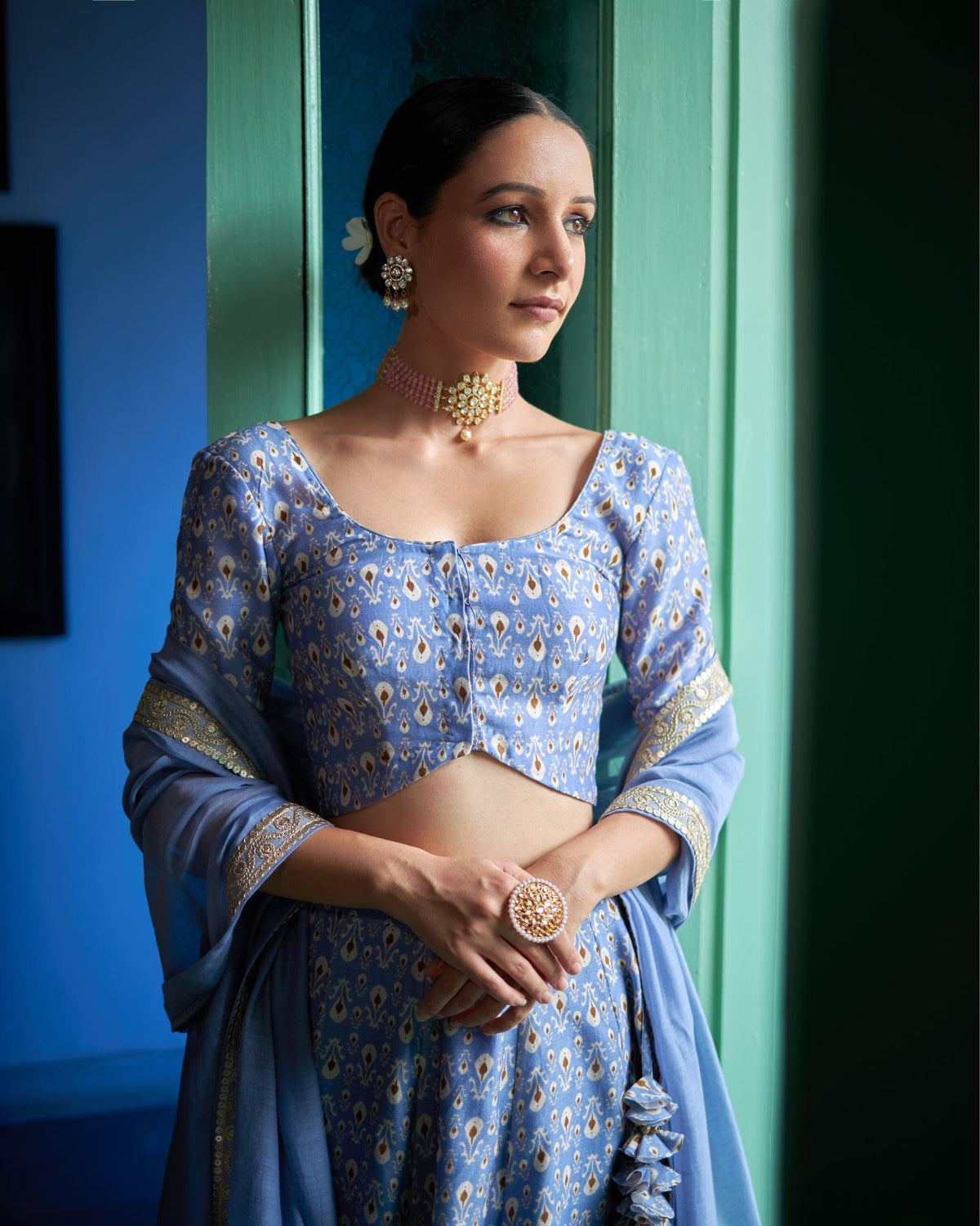 Kasturi Chanderi Lehenga Set