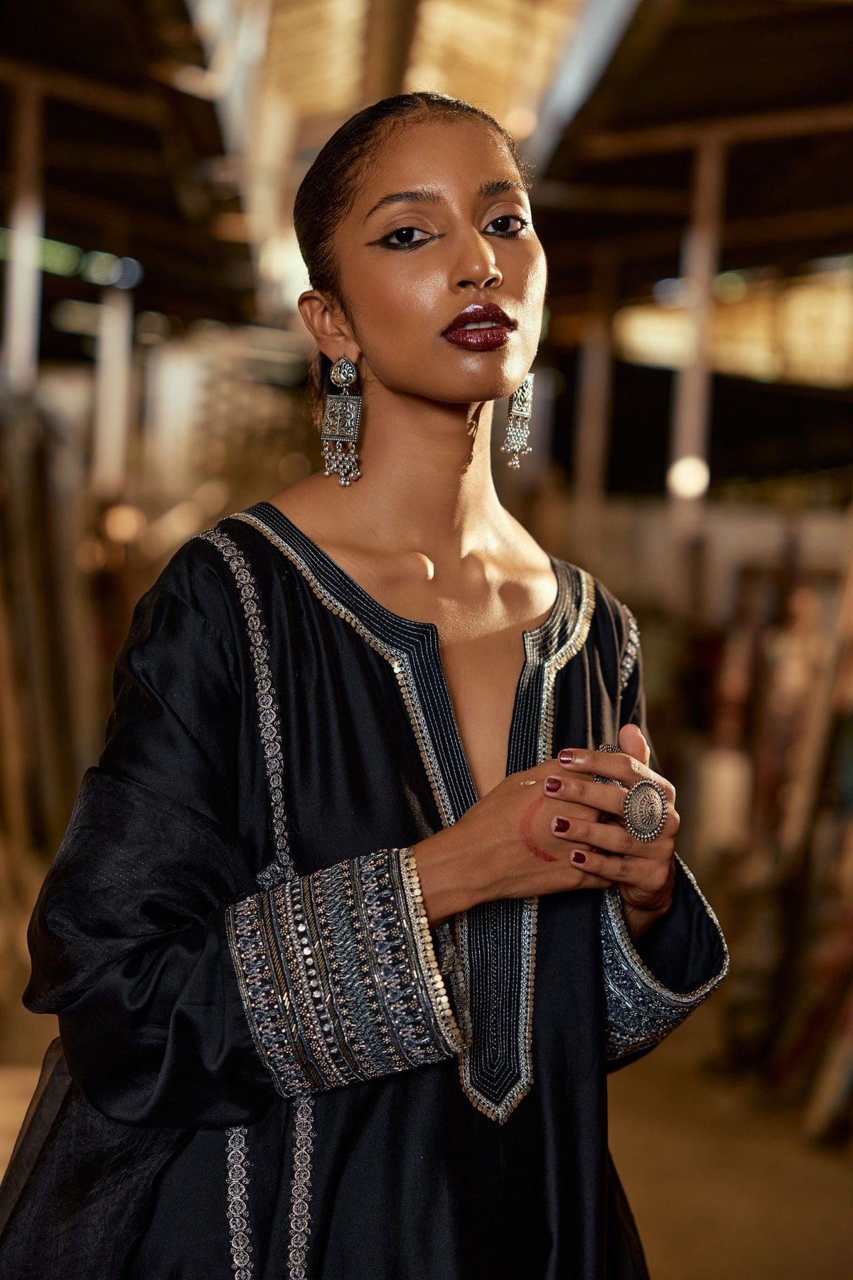 A-LINE KALI KURTA WITH SALWAR AND DUPATTA