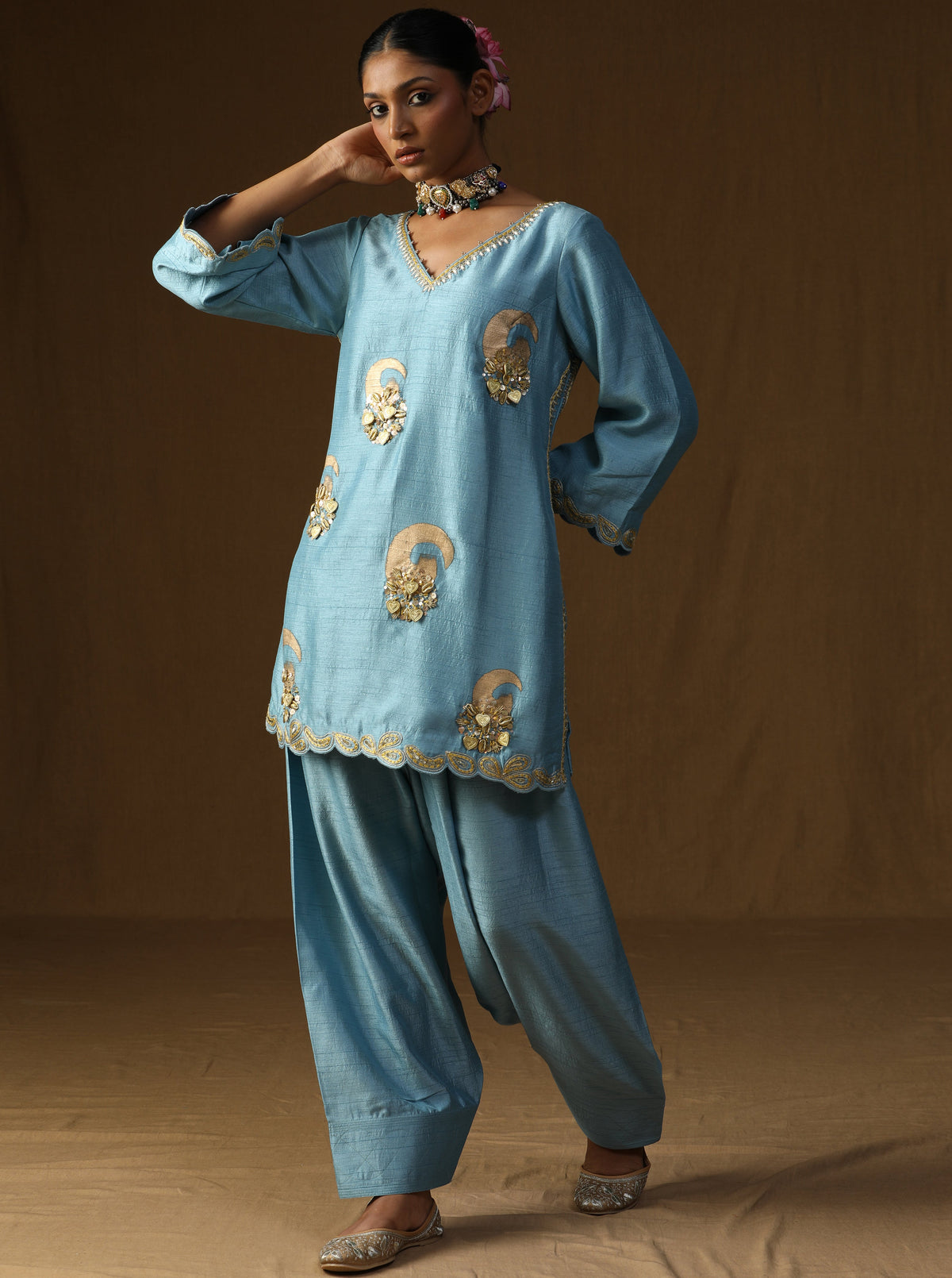 Vrinda — Neel Madhur Embroidered Suit Set