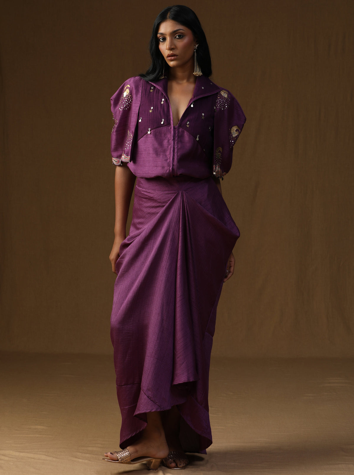 Rangadevi Jamuni – Draped Skirt Set