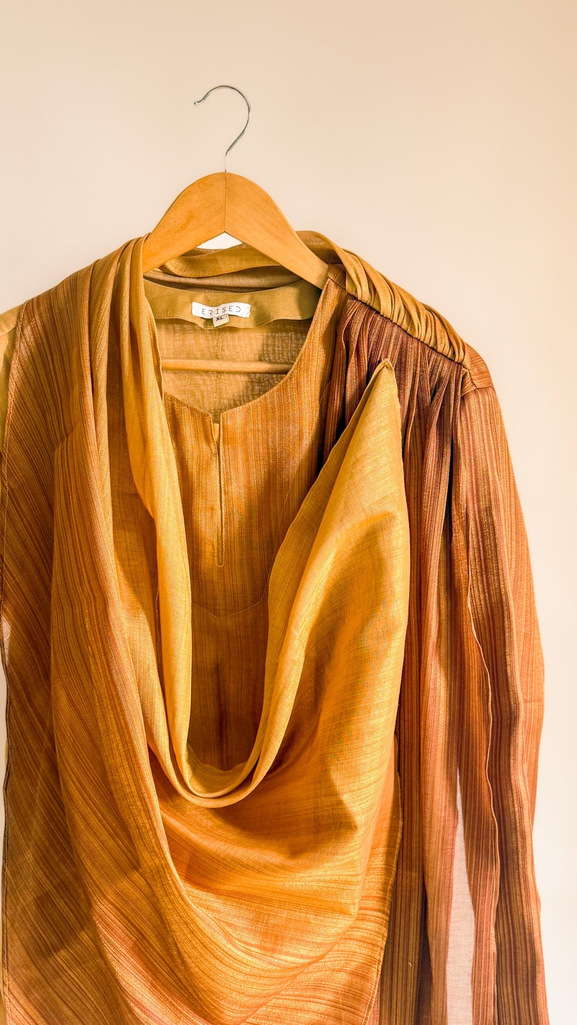Goldline Classic Drape Kurta - Gold