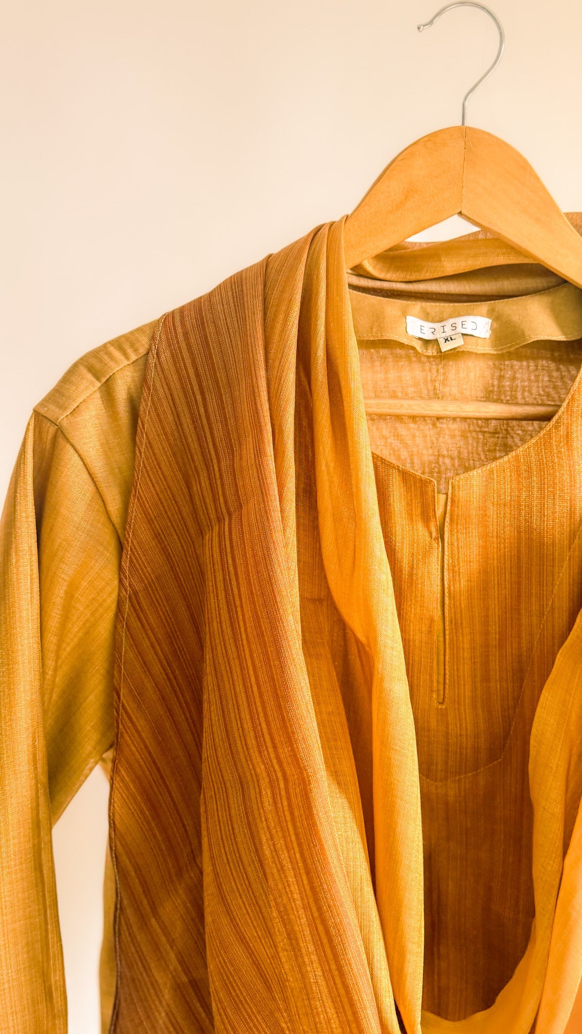 Goldline Classic Drape Kurta - Gold