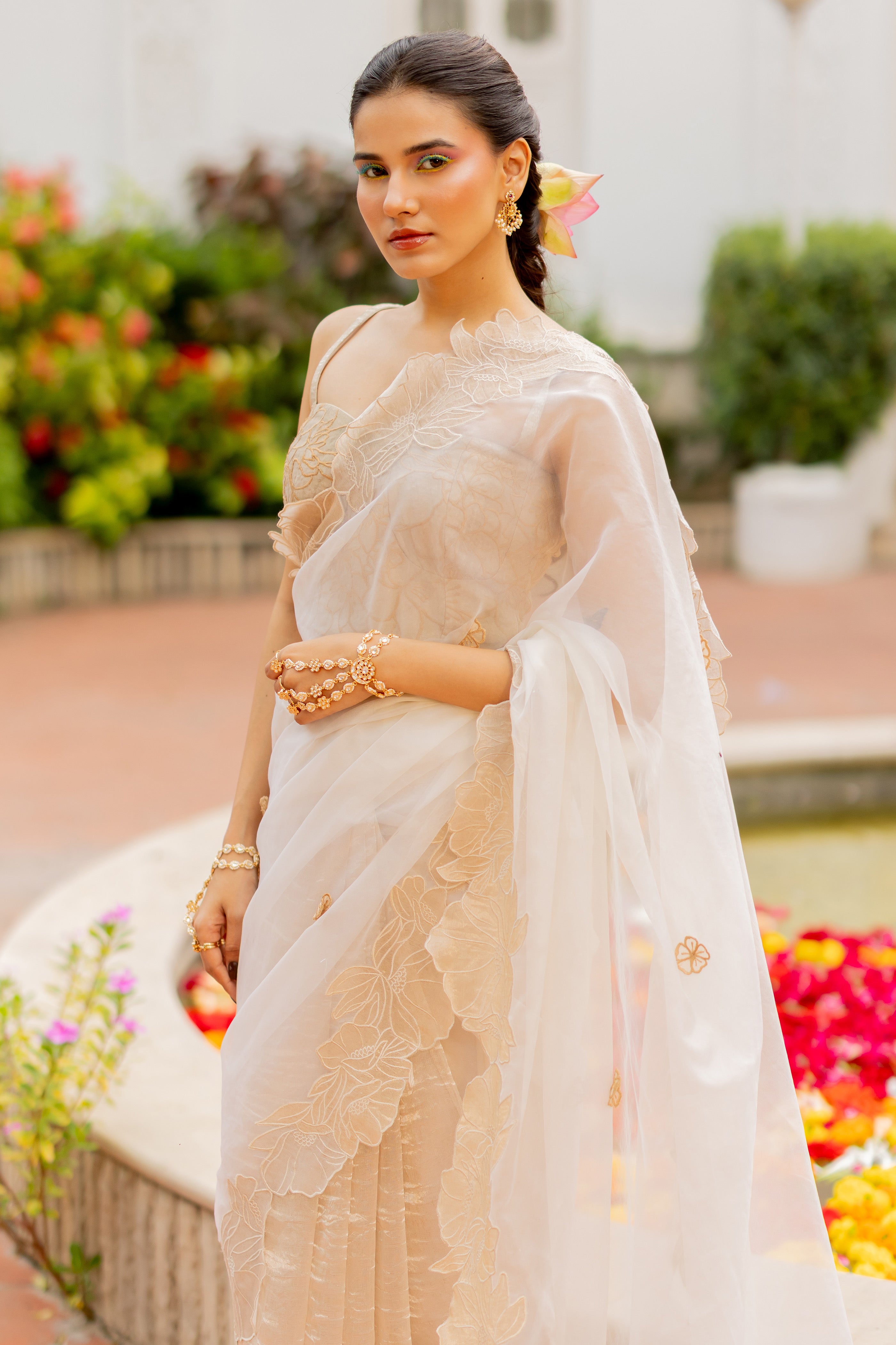 Ivory saree (Mala)