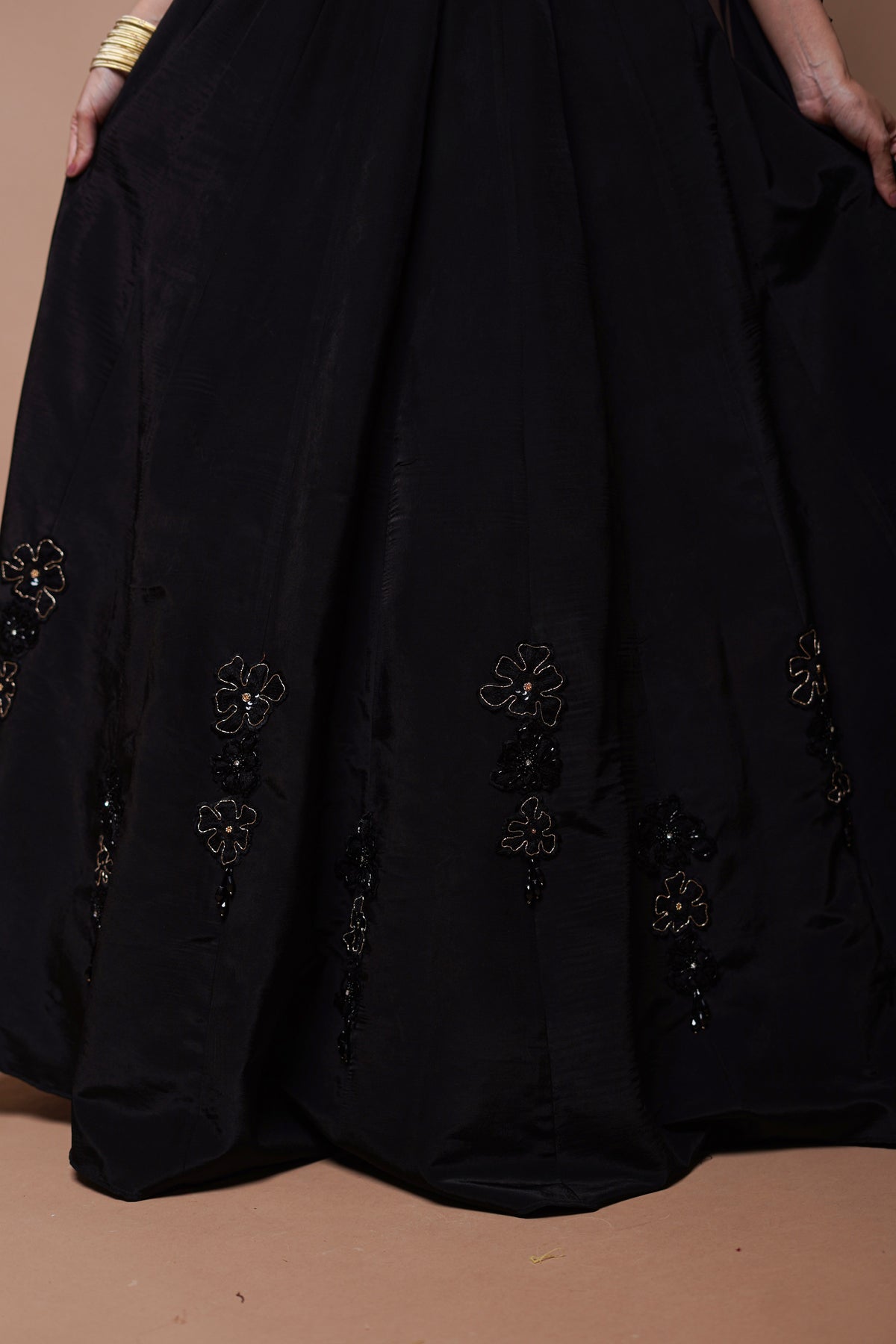 BLACK CUTWORK LEHENGA SET (SET OF 2)