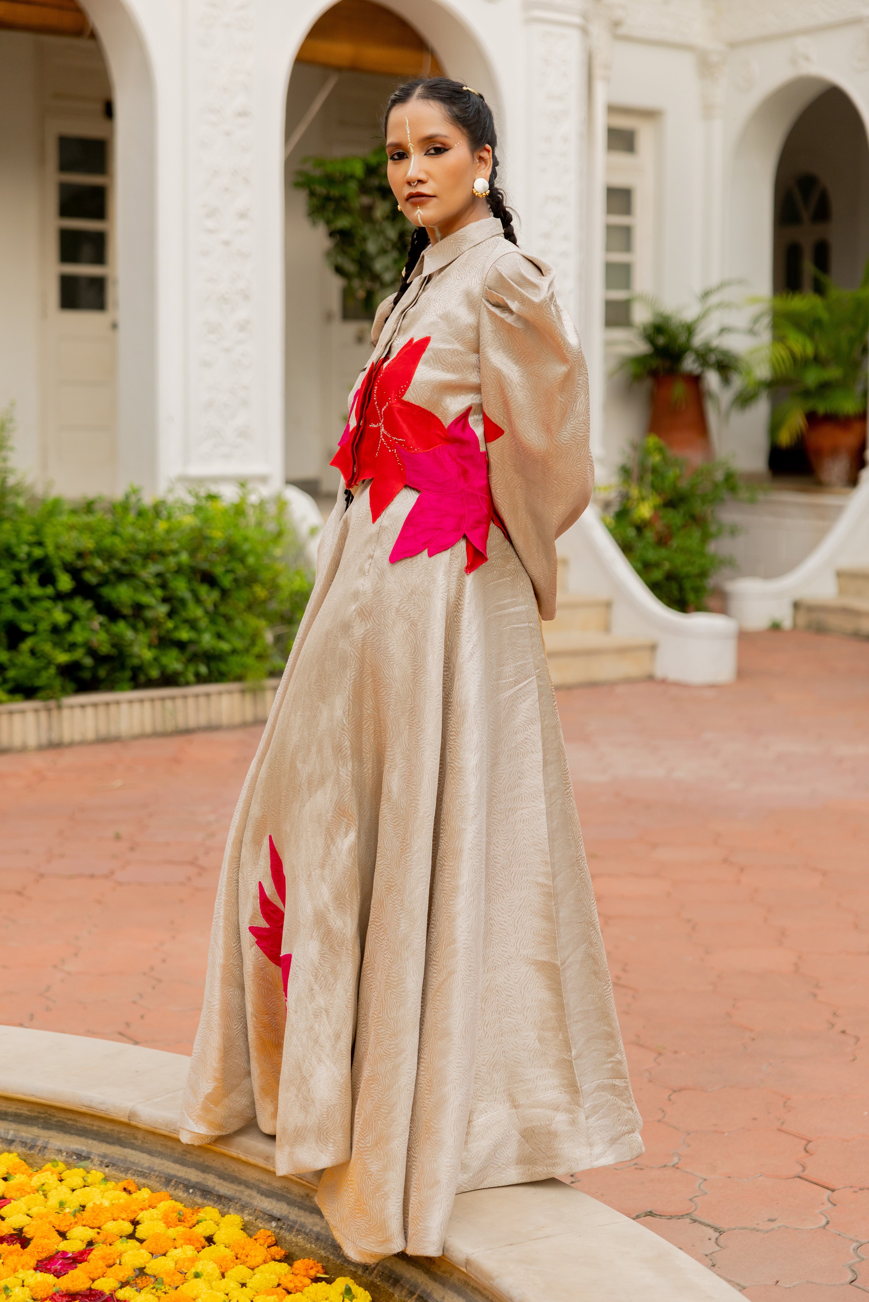 Tiger PRINT SHIRT AND SKIRT (SAANVI)