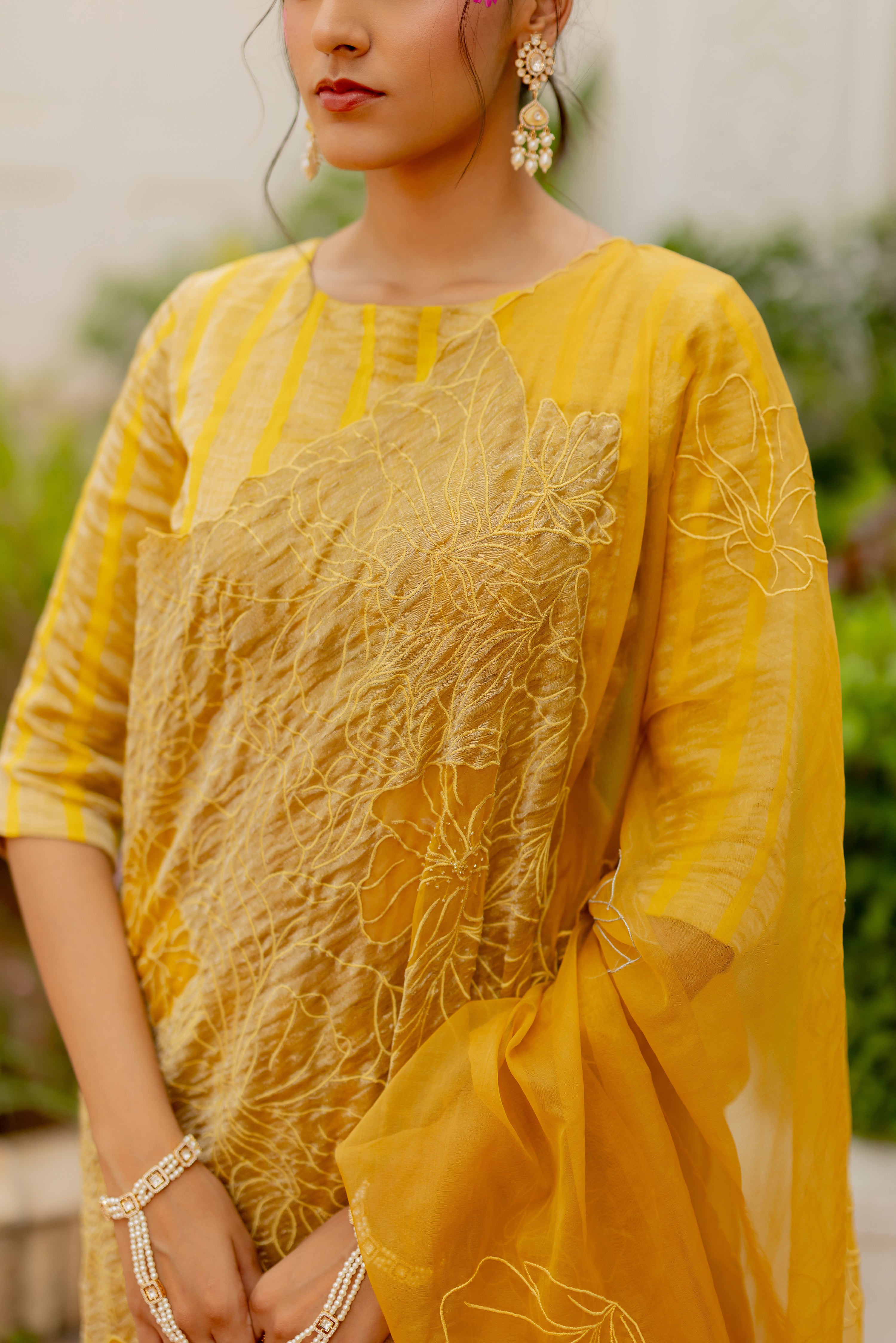 yellow saree (NIRVI)