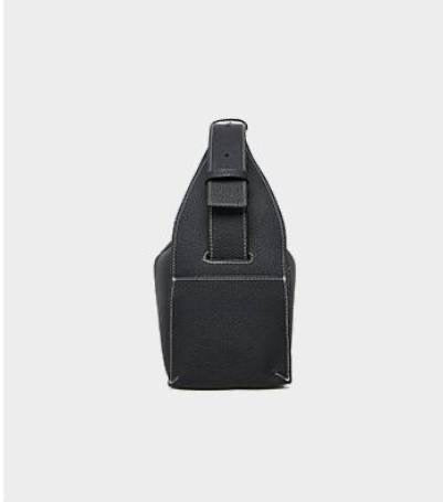 Pelle - Ladies leather Baguette Bag, col. black