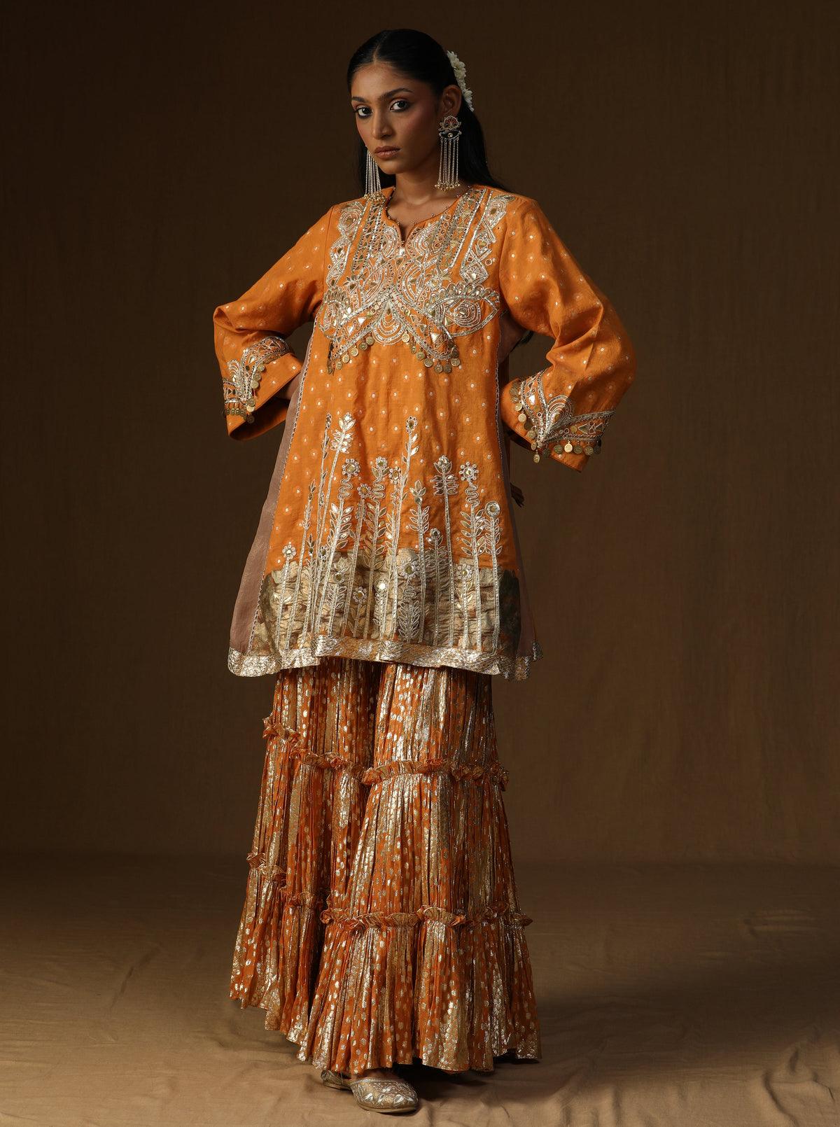 Rasika – Kesari Embroidered Sharara Set