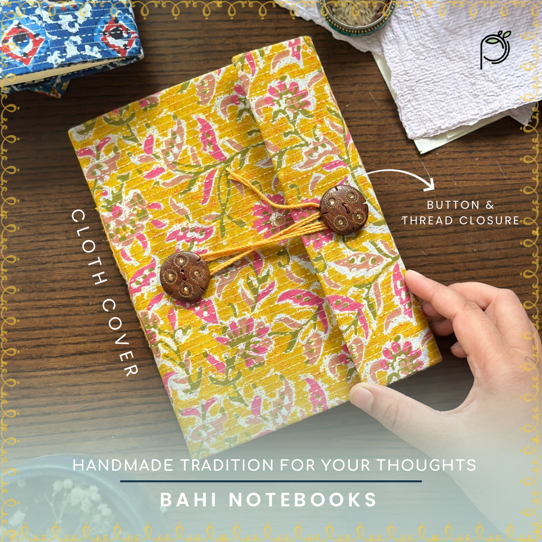 Traditional Bahi Notebook- Vibrant Yellow