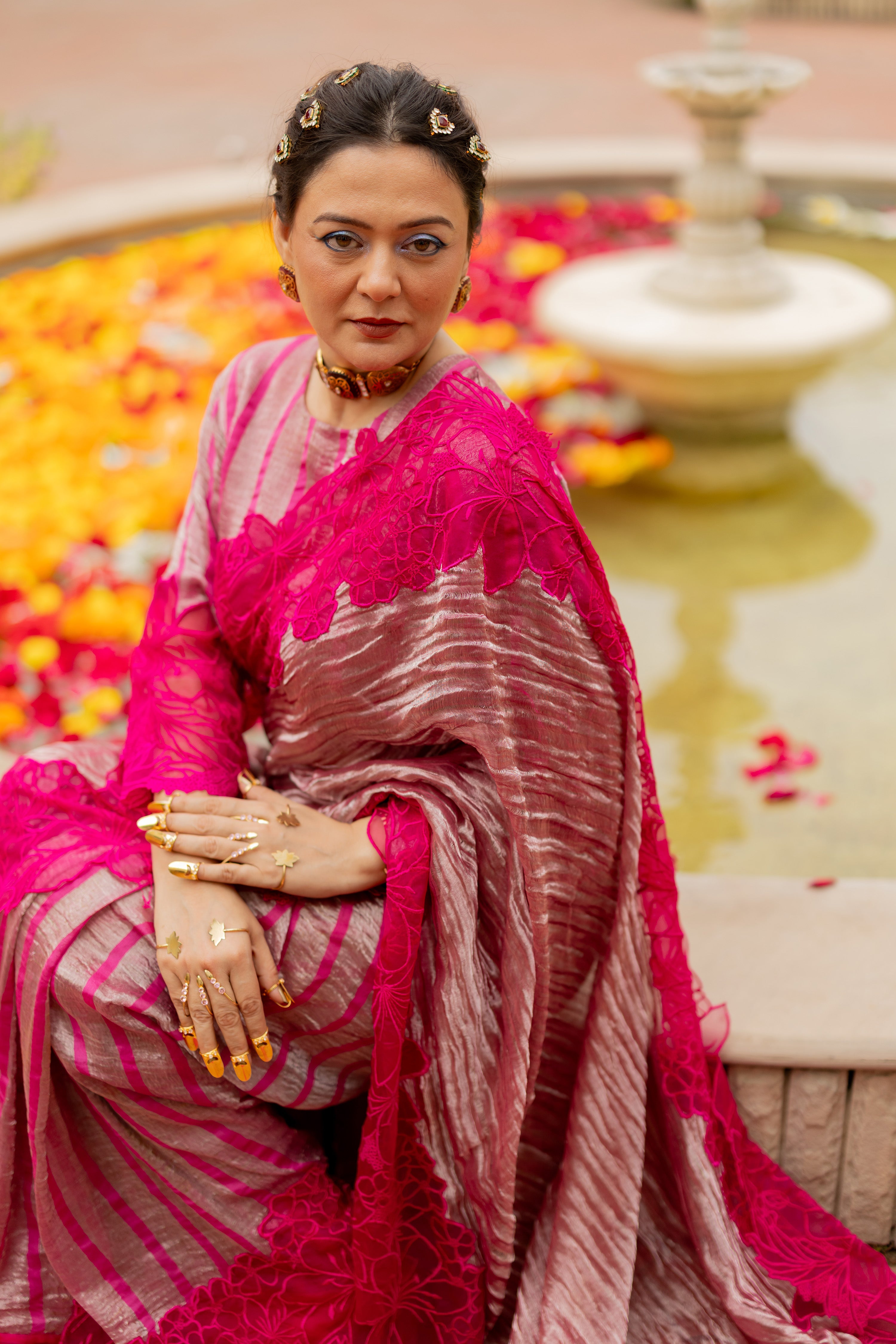 HOTPINK SAREE (LEELA)