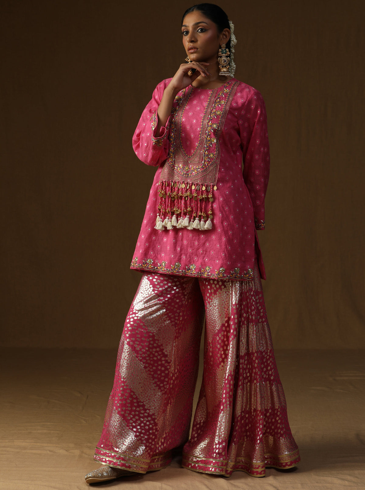 Rasika — Gulabi Embroidered Sharara Set