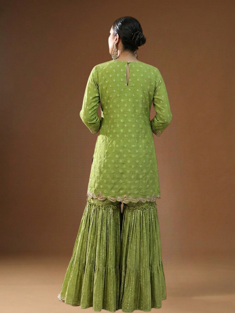 Gopi Noor Hara Sharara Set