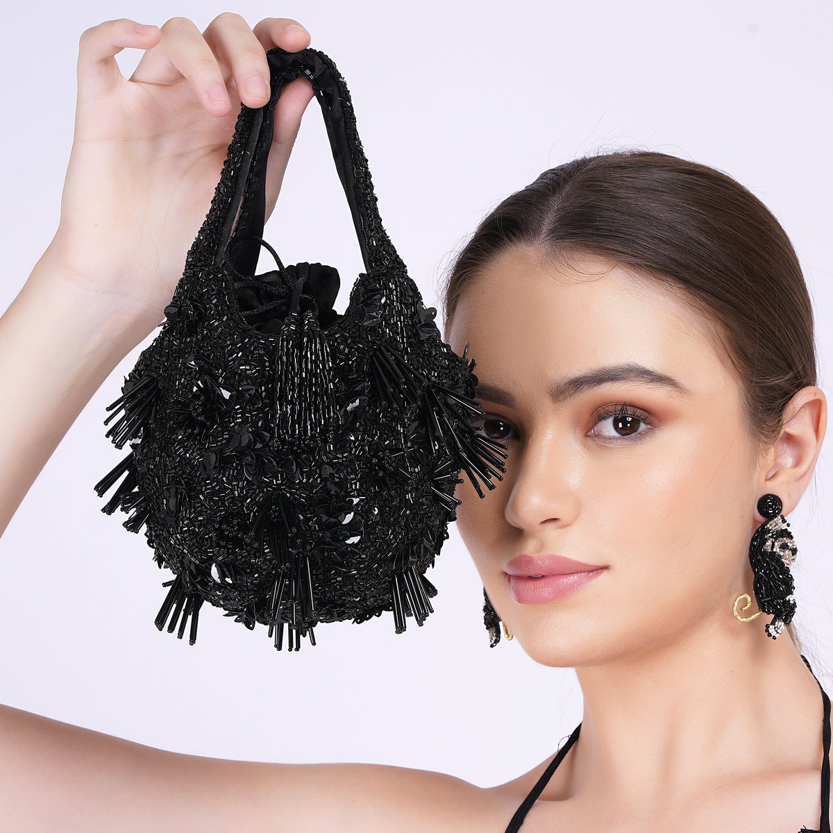 Black Glow Clutch Bag