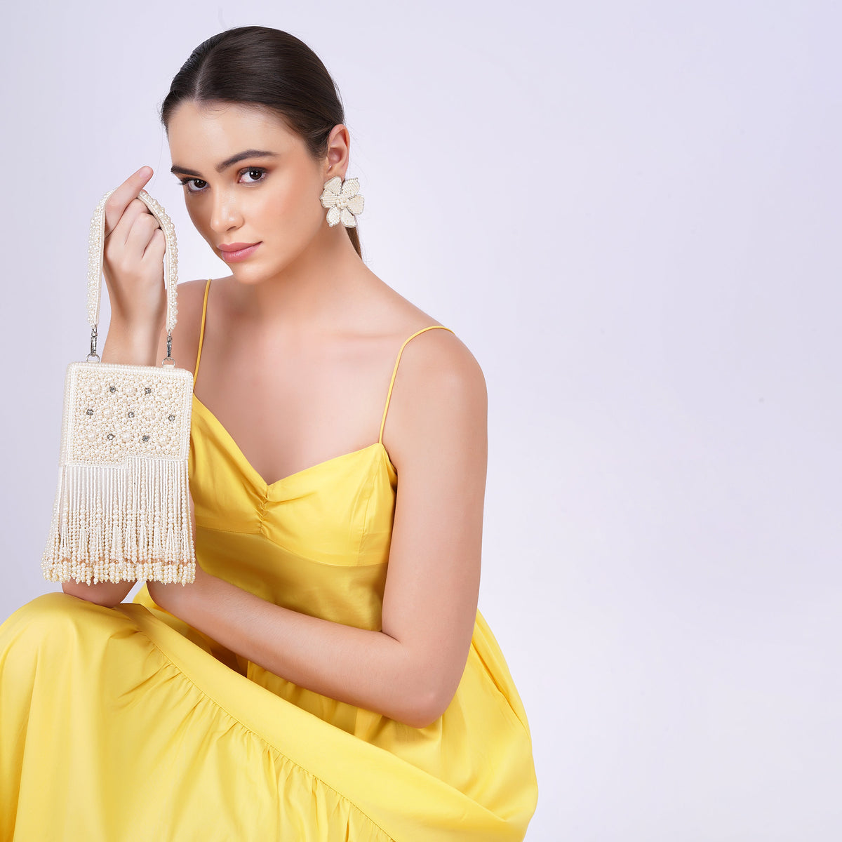 Pearl Drape Clutch Bag