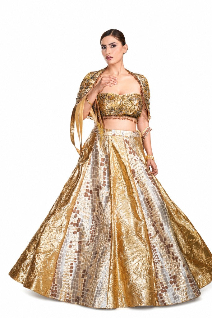Shaded Tie and Dye Tissue Anarkali Dupatta