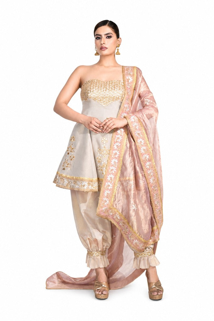 Tube Shirt with Pakistani Salwar