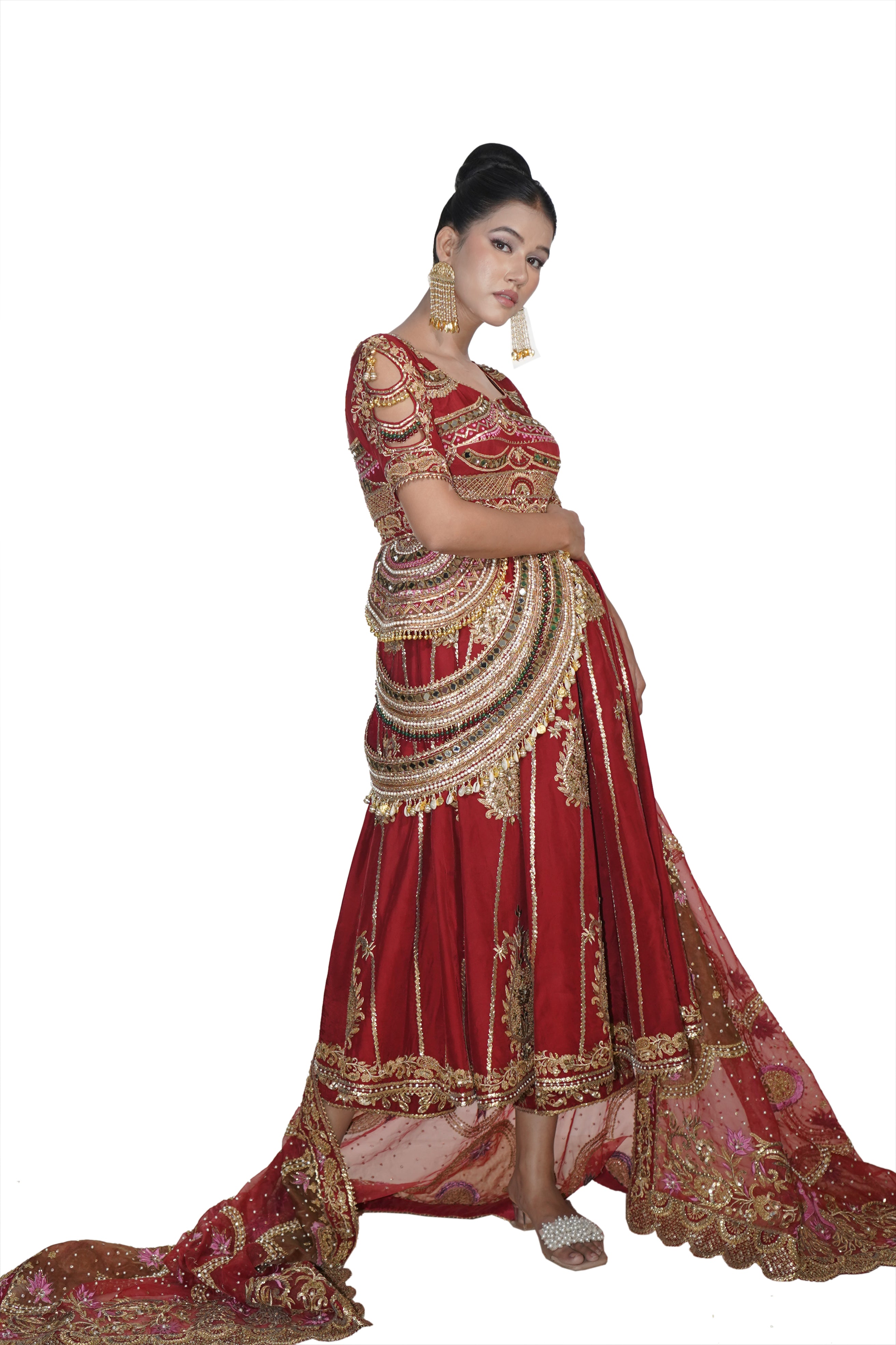 Anarkali with Tagdi Dupatta