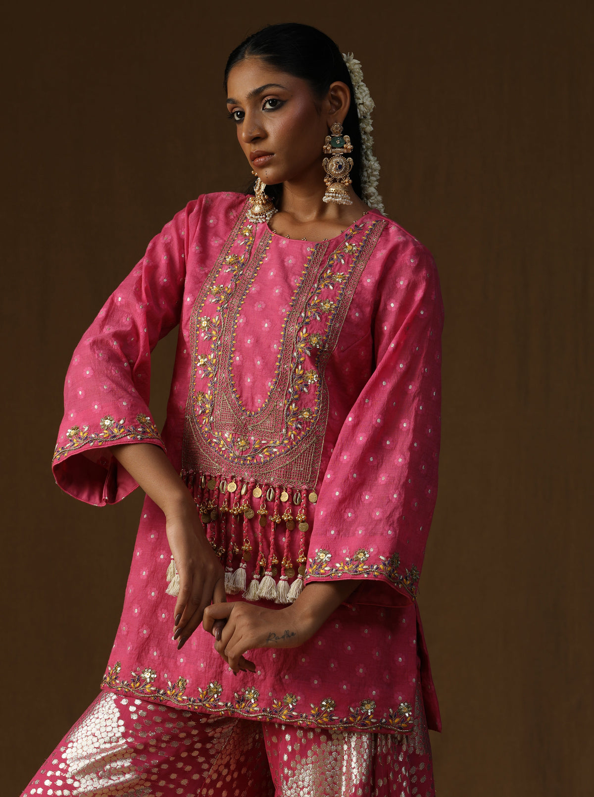 Rasika — Gulabi Embroidered Sharara Set