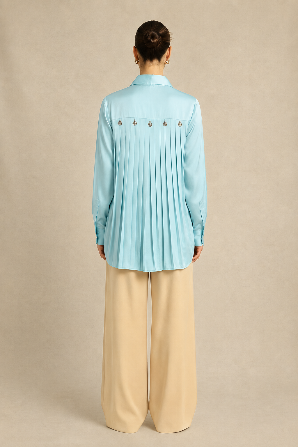 Tropical Breeze Blue Gather Shirt