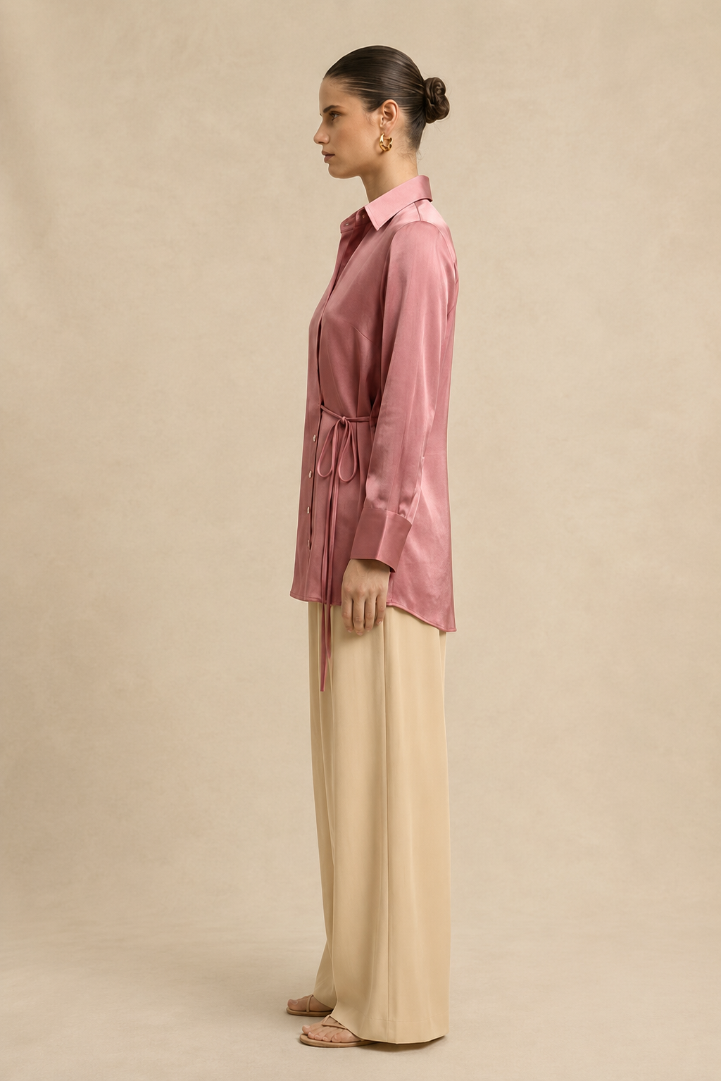 Brick Red Wrap Blouse