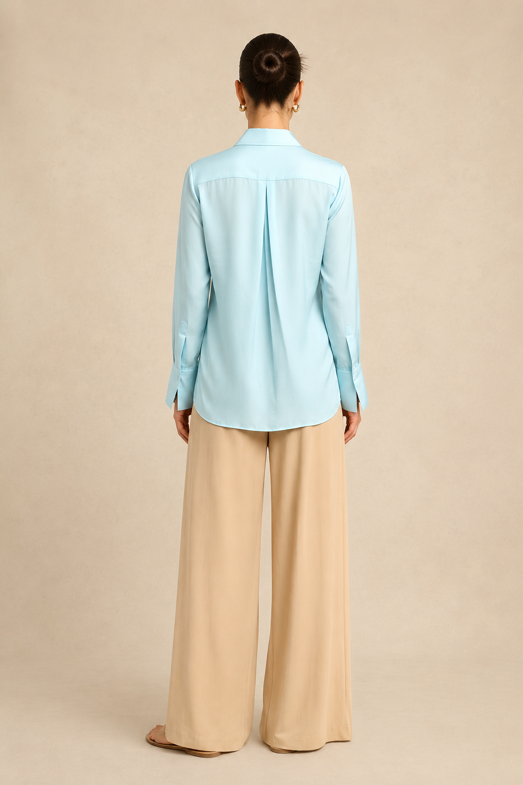 Tropical Breeze Blue Wrap Blouse