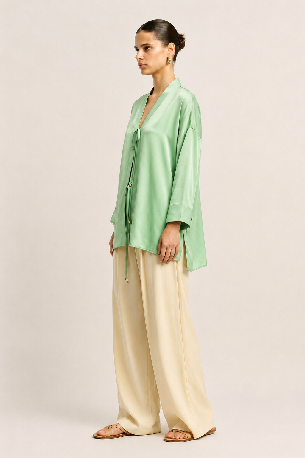 Ash Green Loop Blouse