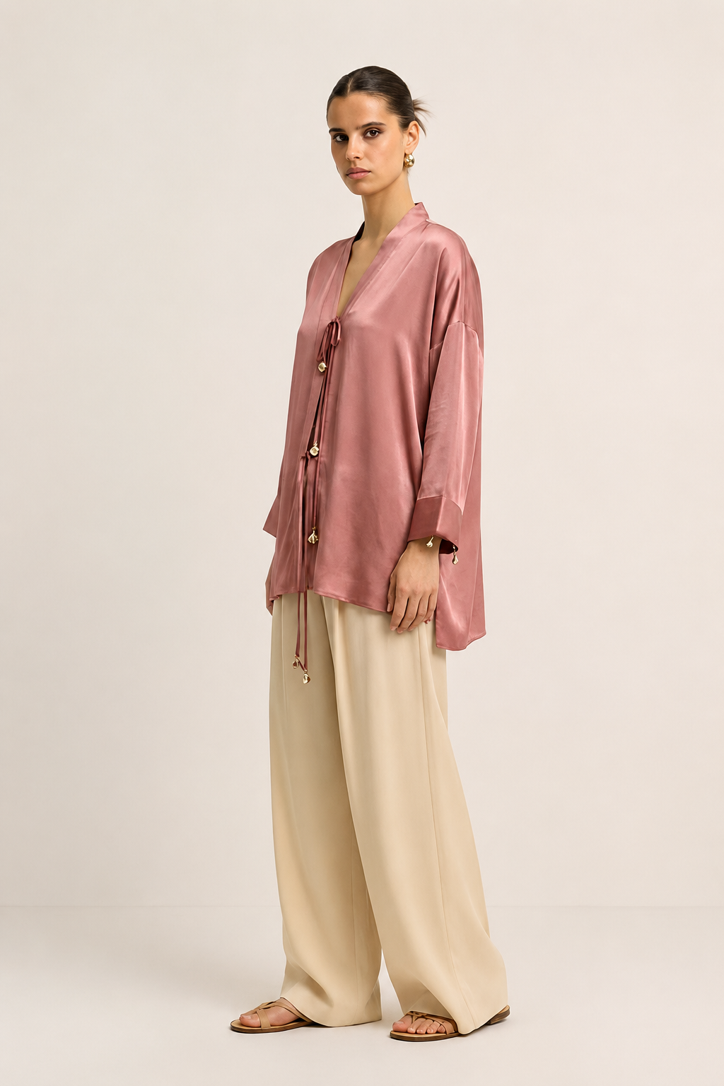 Brick Red Loop Blouse