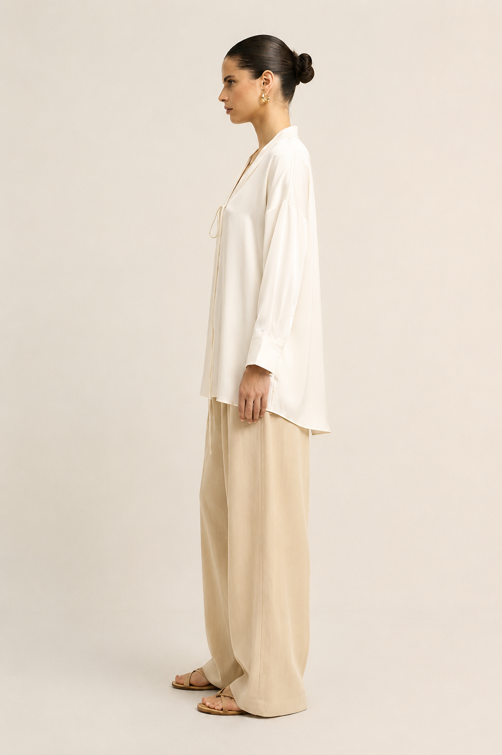 Ivory White Loop Blouse