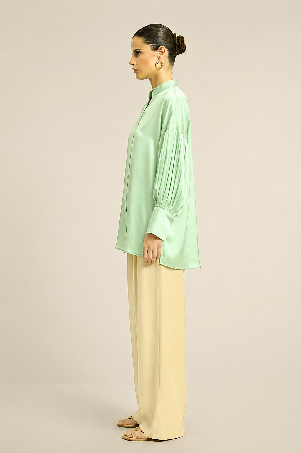 Ash Green Kaftan Blouse