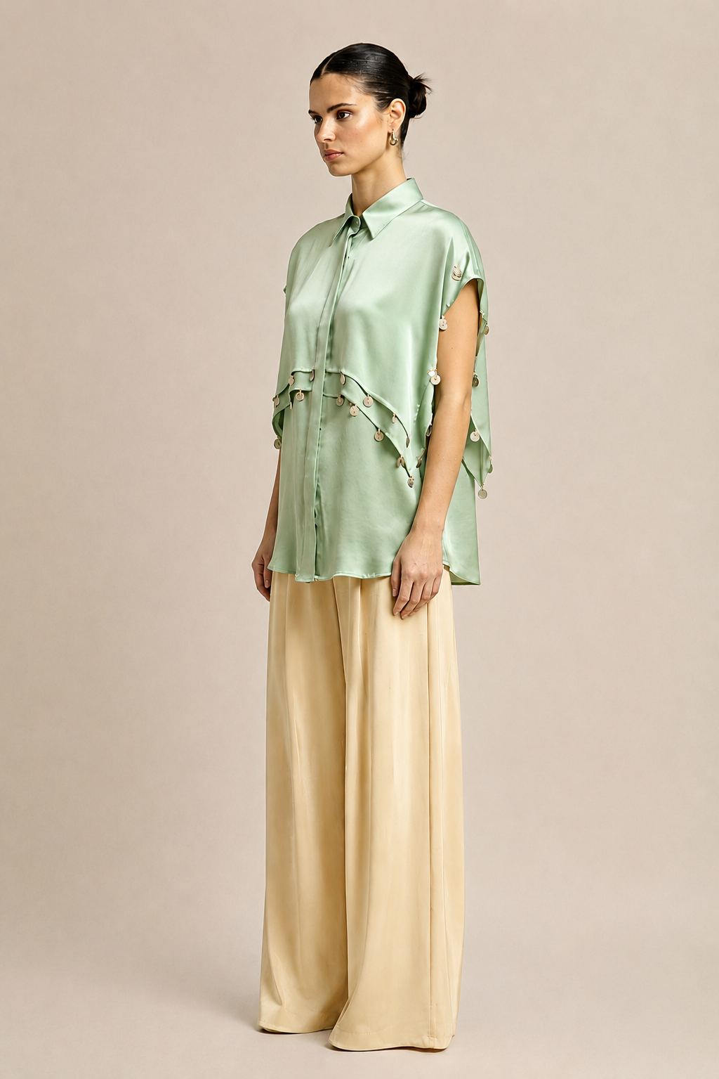 Ash Green Coin Flap Shirt