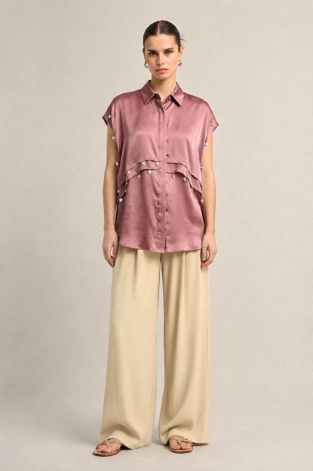 Brick Red Coin Flap Shirt