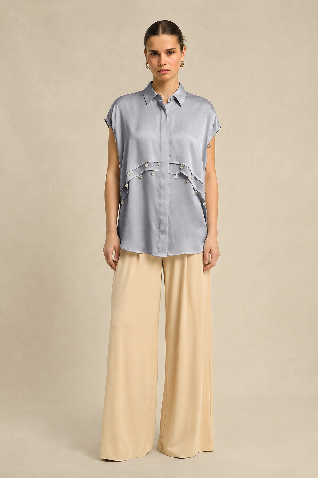 Steel Grey Coin Flap Shirt