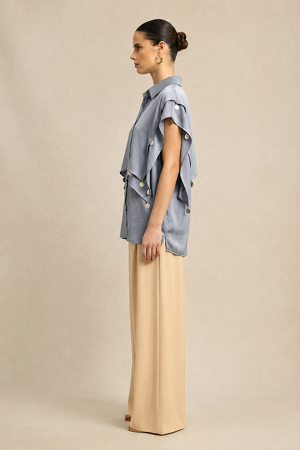 Steel Grey Coin Flap Shirt