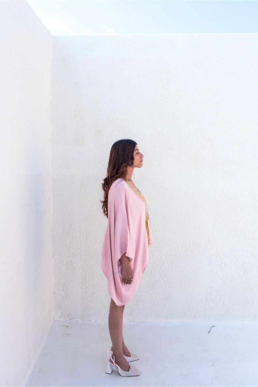 Pink Braided Short Cape