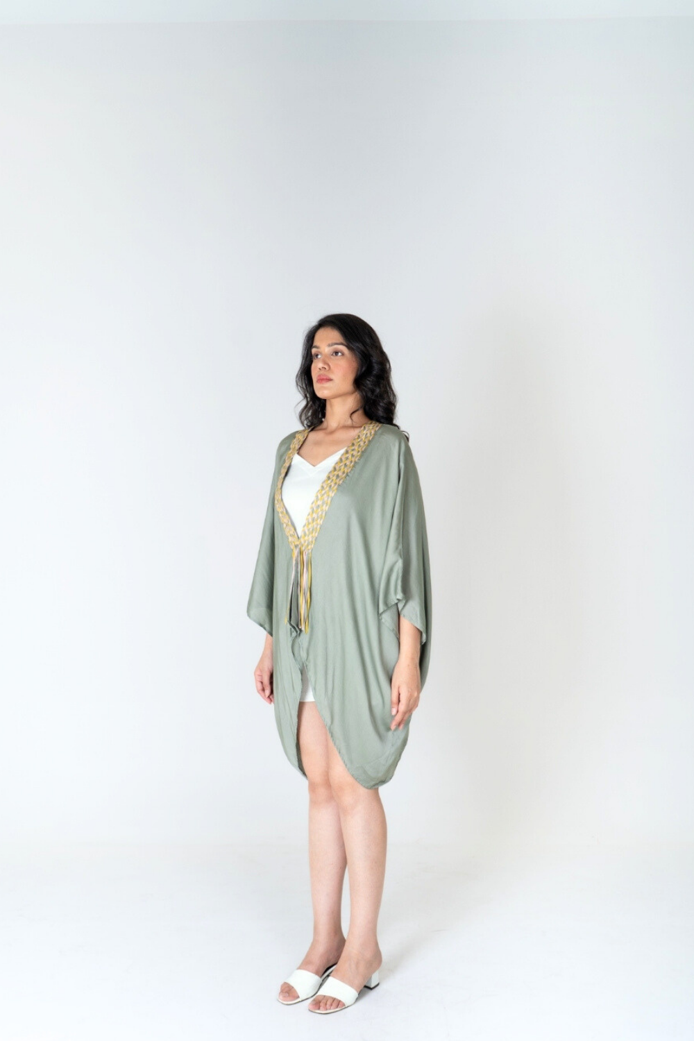 Green Braided Short Cape