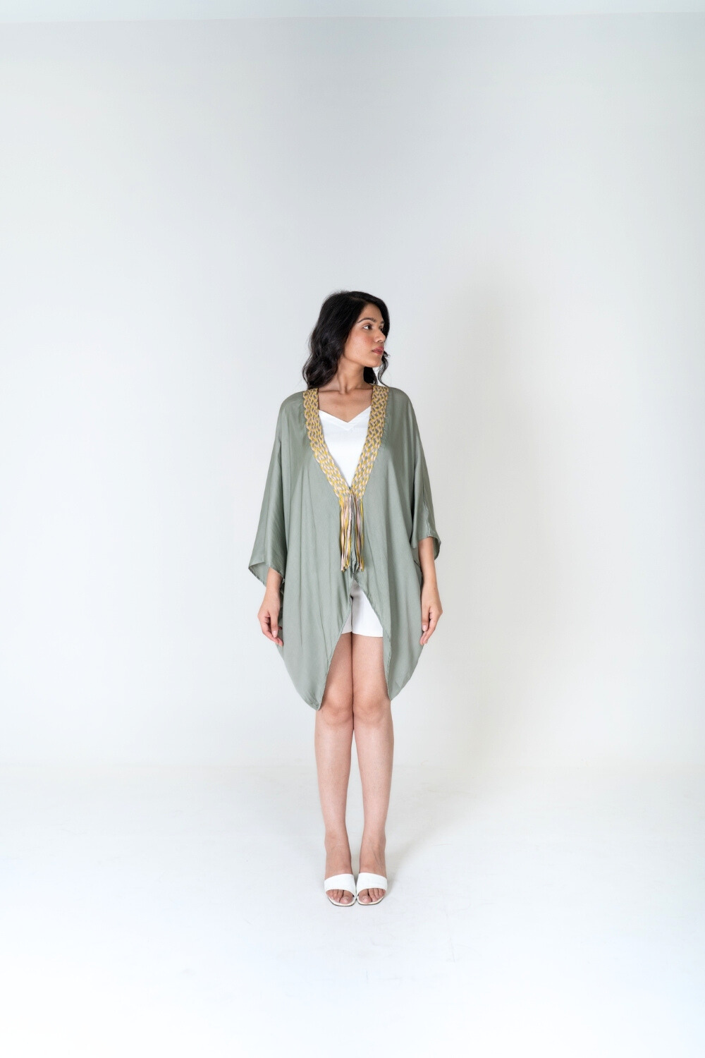 Green Braided Short Cape