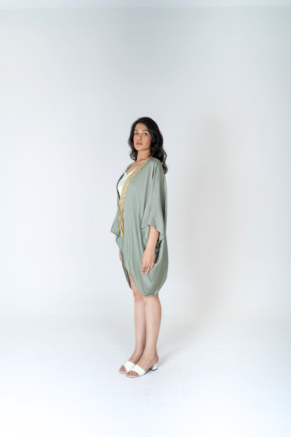 Green Braided Short Cape