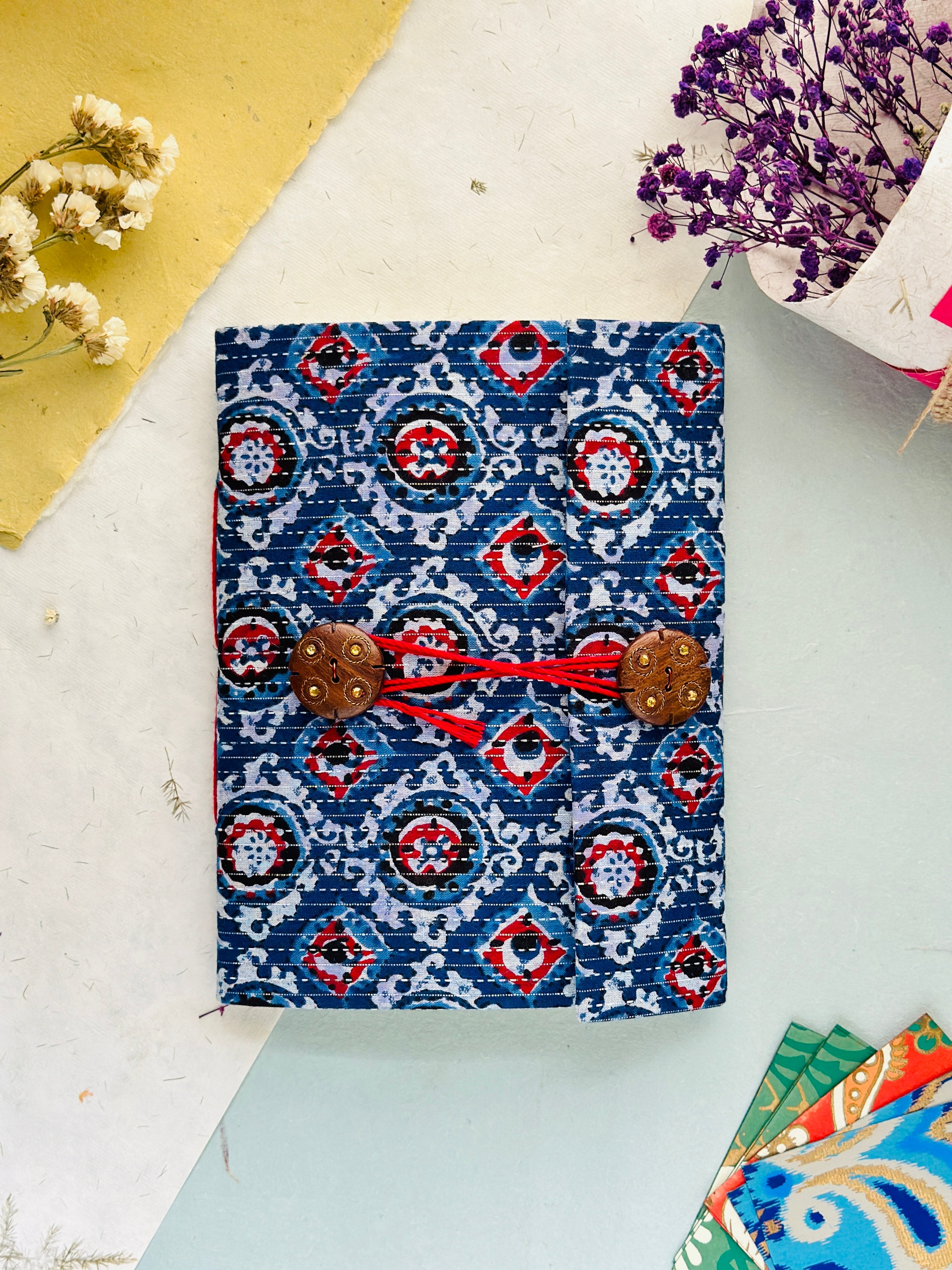 Traditional Bahi Notebook- Indigo